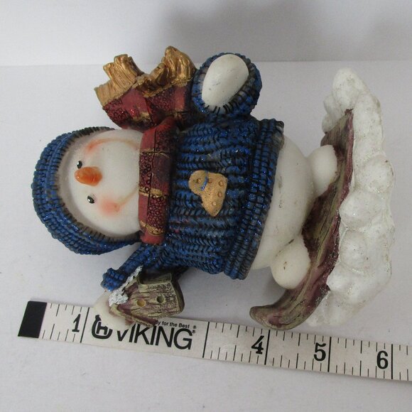 pair of resin snowman figurines - Picture 3 of 8